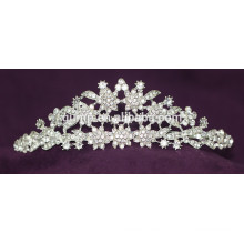 Nueva corona nupcial cristalina de la tiara de la boda del Rhinestone del diseño